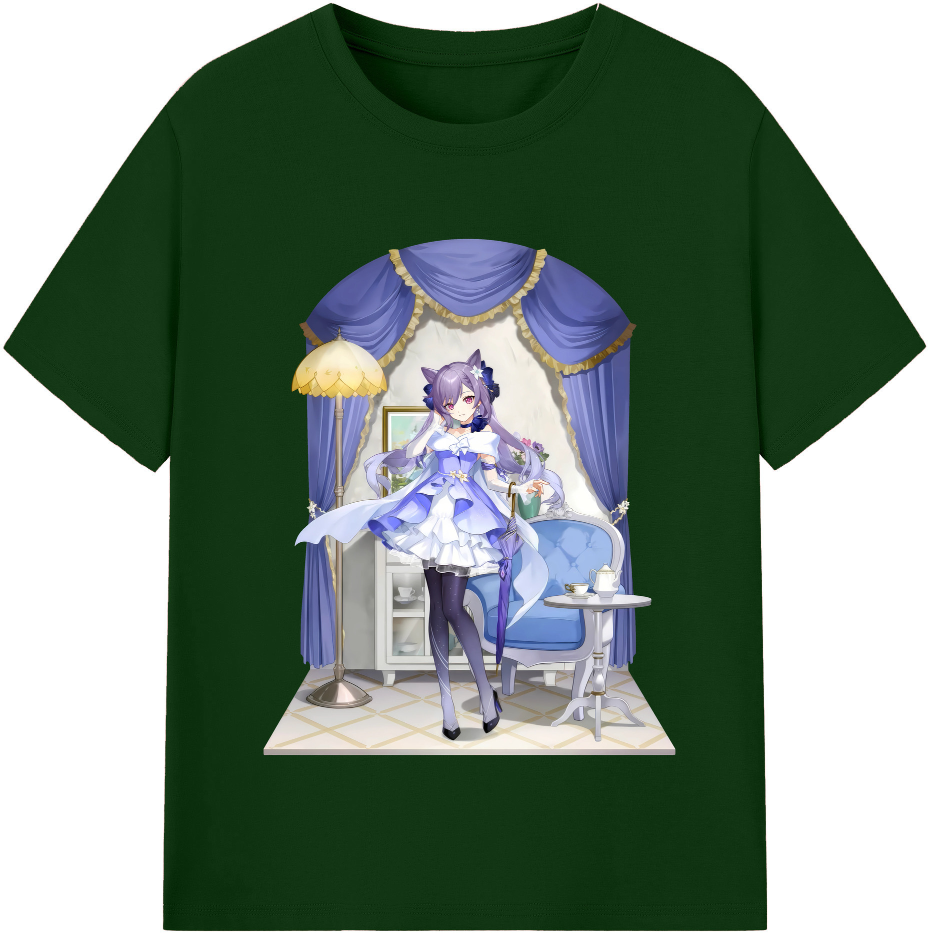 げんし神 刻晴 こくせい genshin Kokusei 綿100％半袖Tシャツ（フロントプリント）